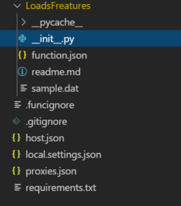 azure function folder structure