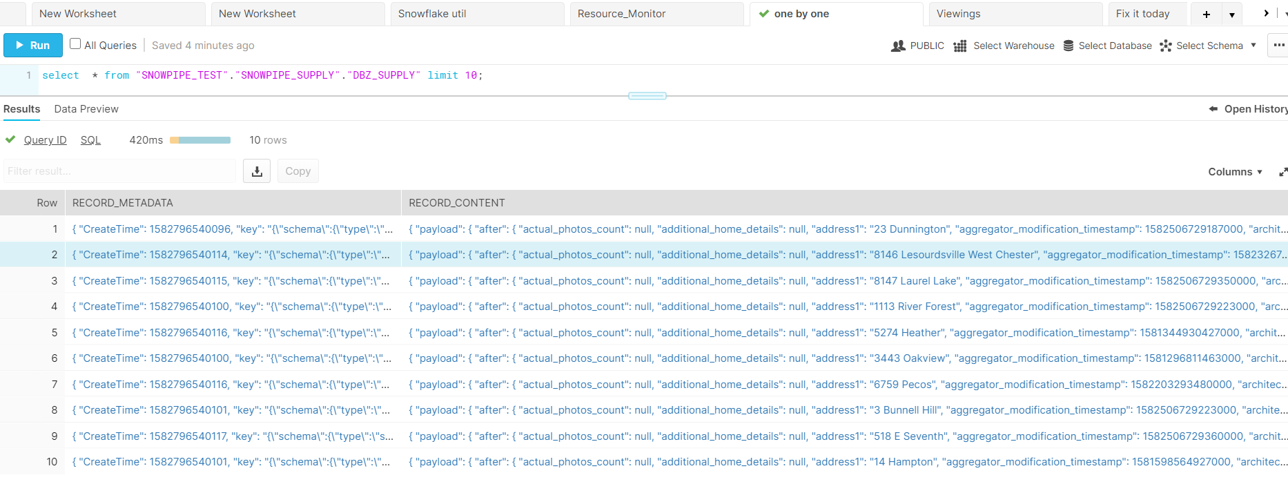 Postgres SQL table